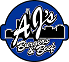 A J's Burgers & Beef logo